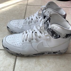 MENS AIR FORCE 1 HIGH TOP WHITE SIZE 12 (AS IS)